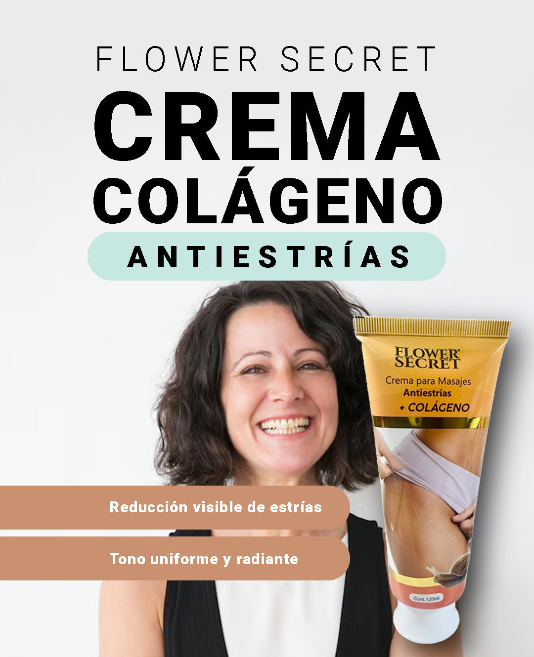 Crema Antiestrías Colágeno - Flower Secret