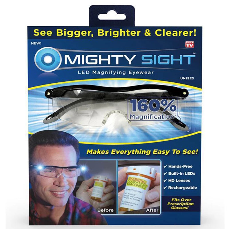 Lentes Con Aumento a 160% y  Luces Led Mighty