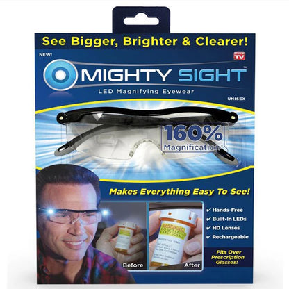 Lentes Con Aumento a 160% y  Luces Led Mighty